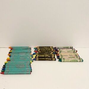 Crayola Crayons Lot Pearl Metallic Fx Gel Fx Mixed Vintage Bundle Loose AS IS